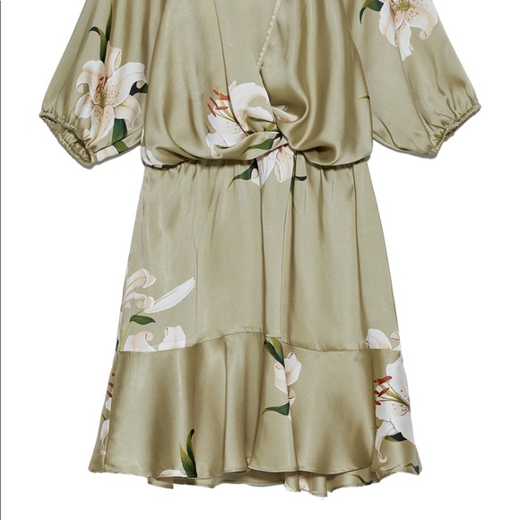 NWT Zara Print Dress with Knot - Picture 6 of 9